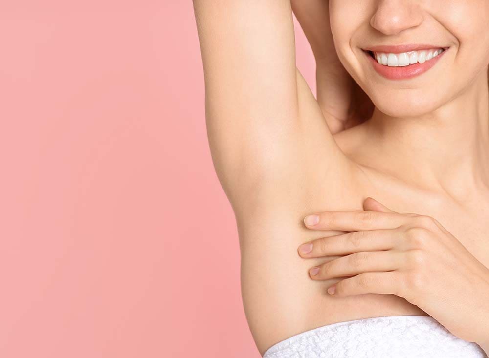 Under arm hair removal example